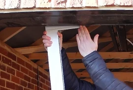 Behind Lintel: top box sits behind the lintel, hidden from outside view