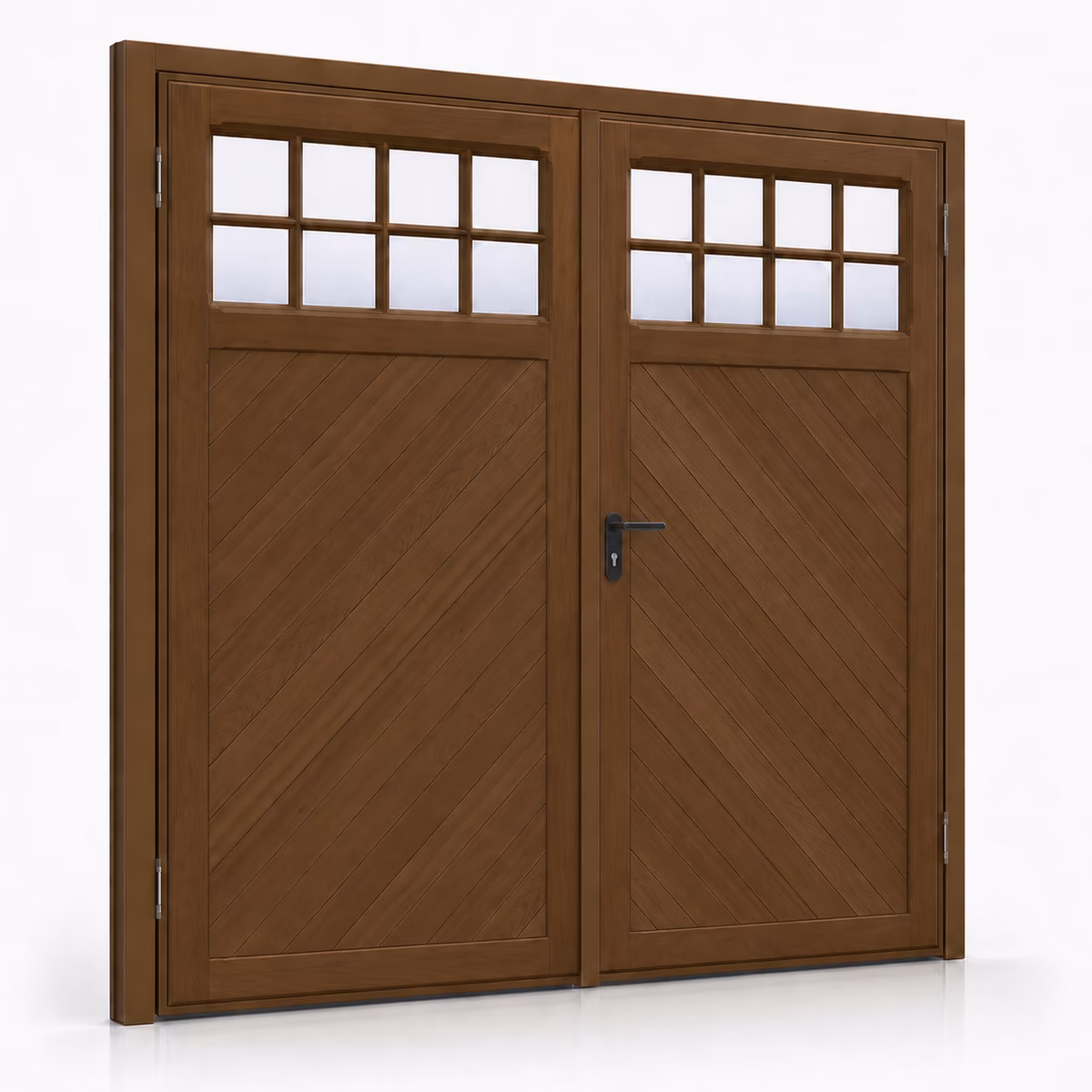Garador Ashton Chevron timber side hinged garage door