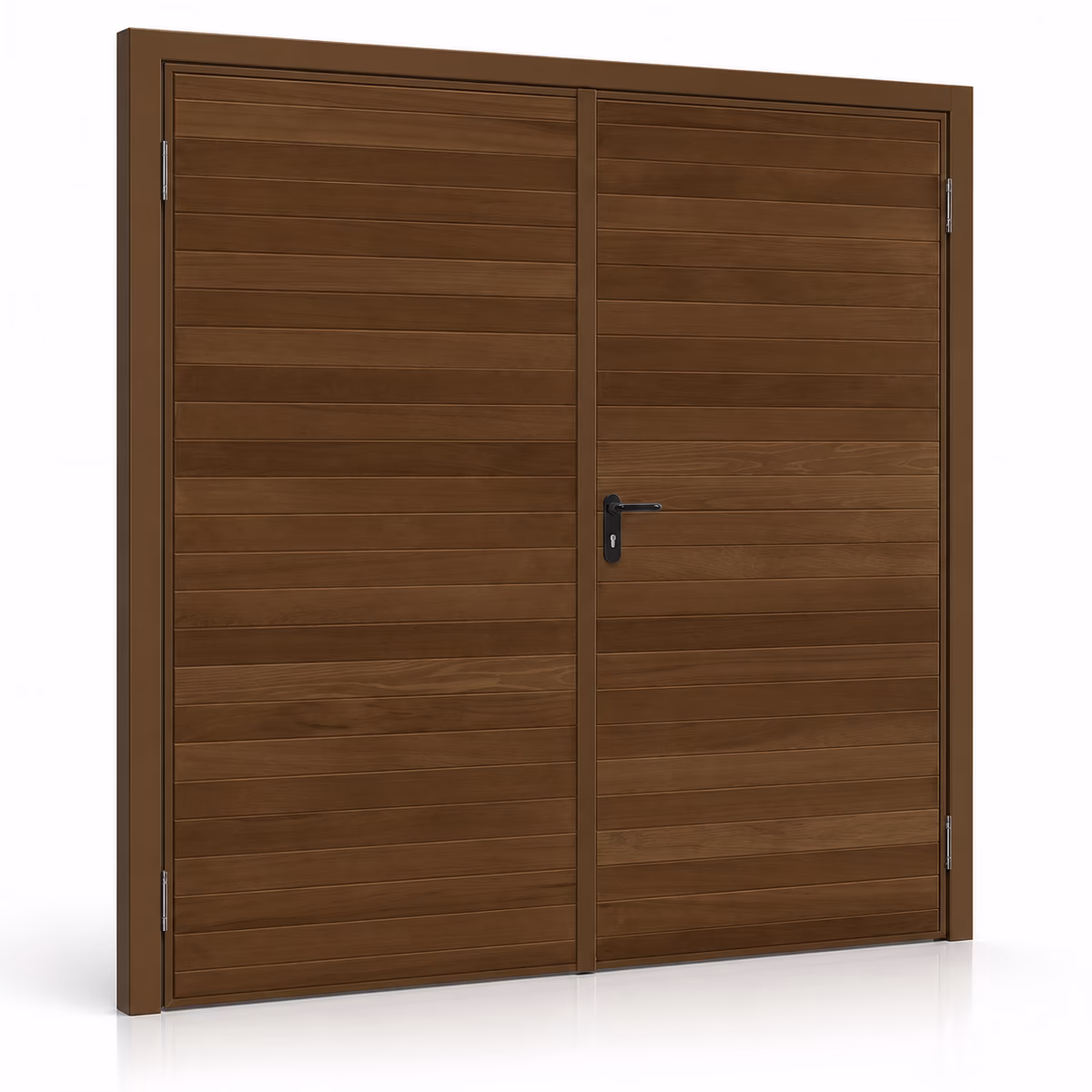 Garador Horizontal timber side hinged garage door